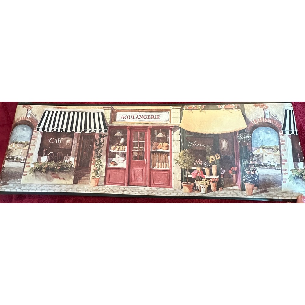 York Wallcoverings French Cafe Boulangerie Wallpaper Border EU4782B 3 Rolls 15yd
